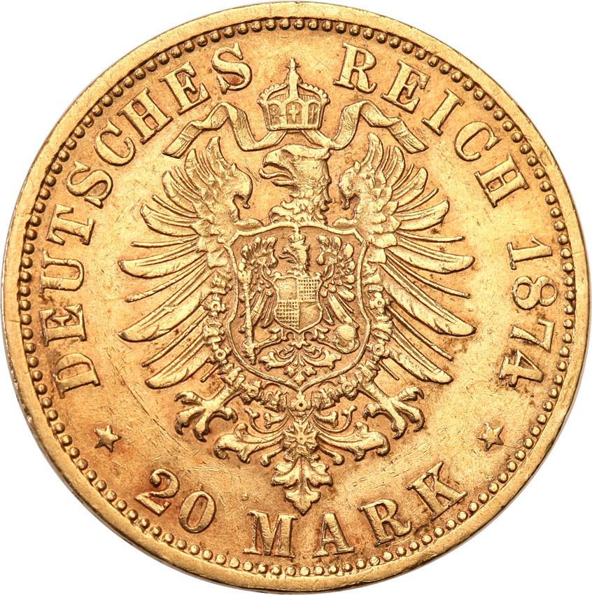 Niemcy Ludwik II 20 Marek 1874 D Monachium st.2-