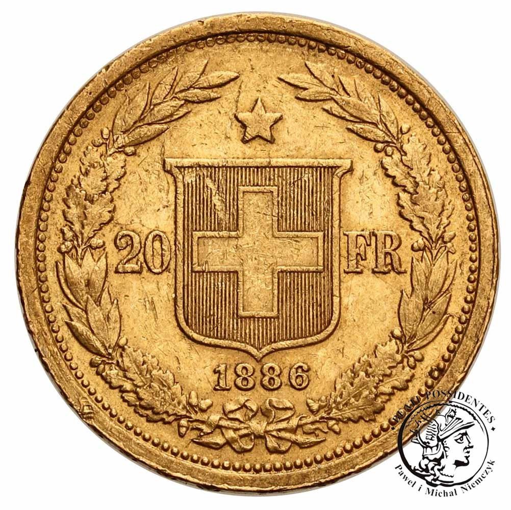 Szwajcaria 20 Franków 1886 st. 2-