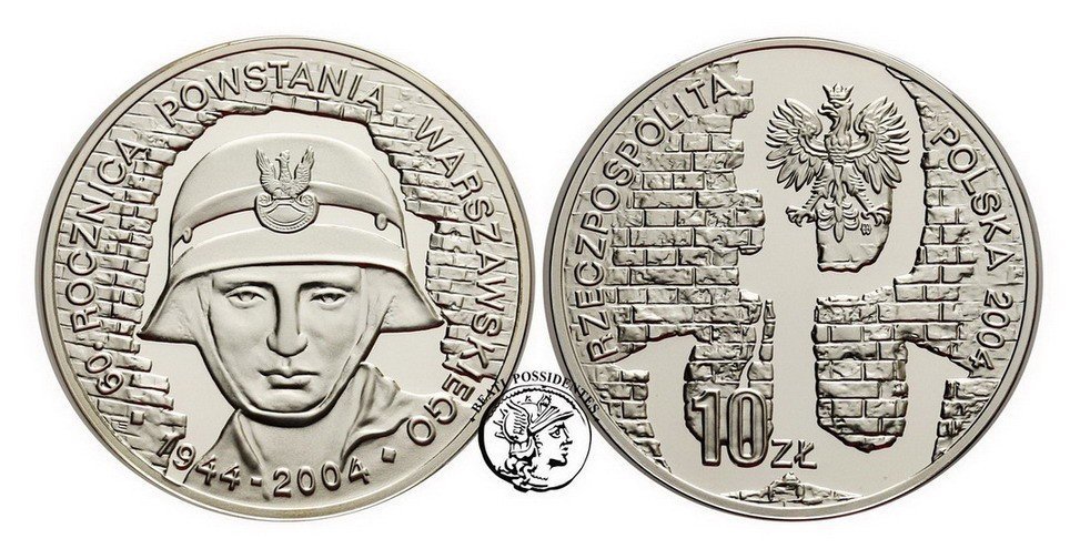 10 zł 2004 60. Rocznica Powstania Warszawskiego