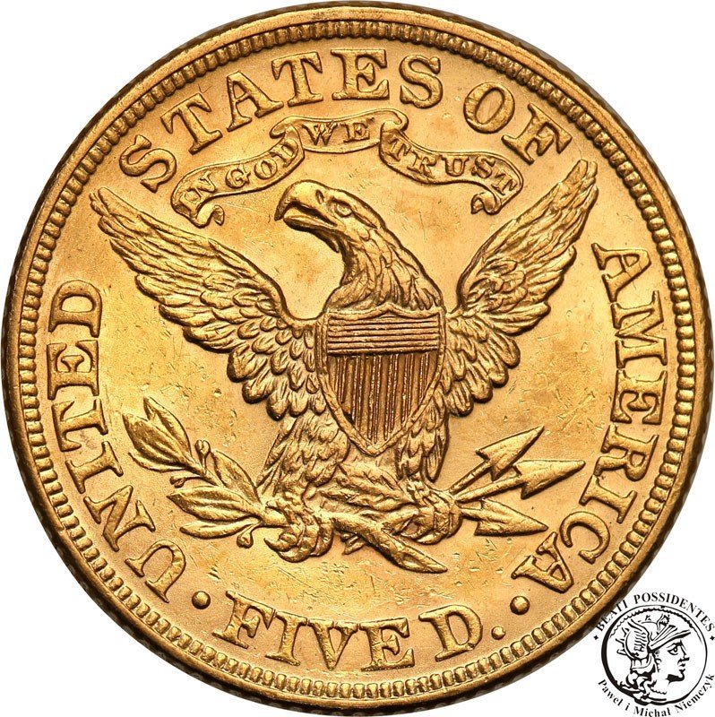 USA 5 dolarów 1894 Philadelphia st.1-