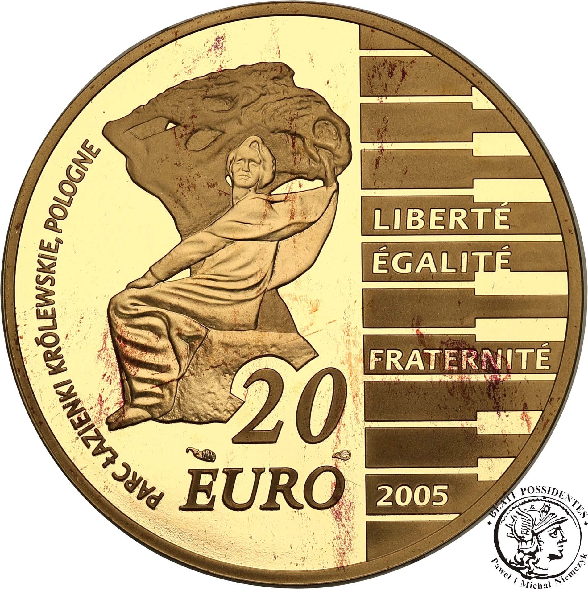 Francja 20 Euro 2005 Fryderyk Chopin nakład tylko 500 szt. st.L
