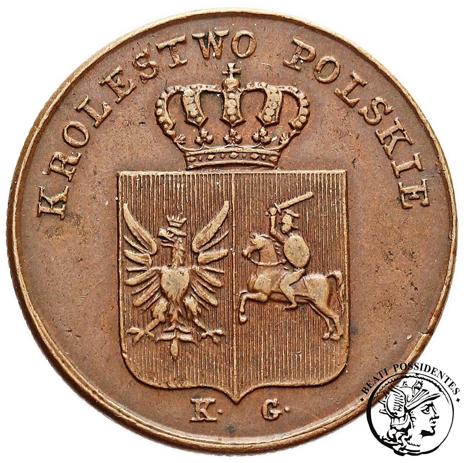 Powst. Listopadowe 3 grosze 1831 -R- st. 2-/3+