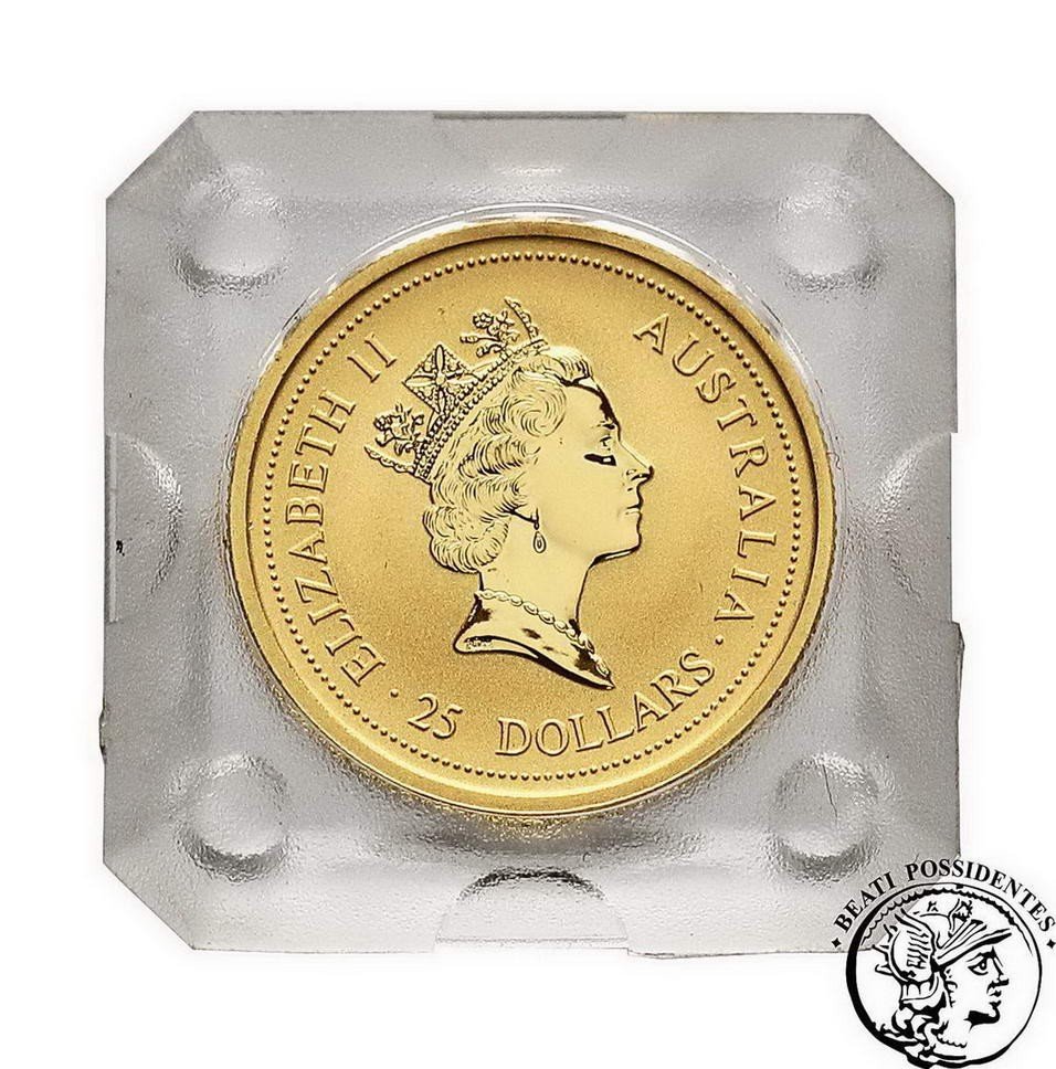 Australia Elżbieta II 25 dolarów 1997 (1/4 uncji złota) st. L stempel lustrzany