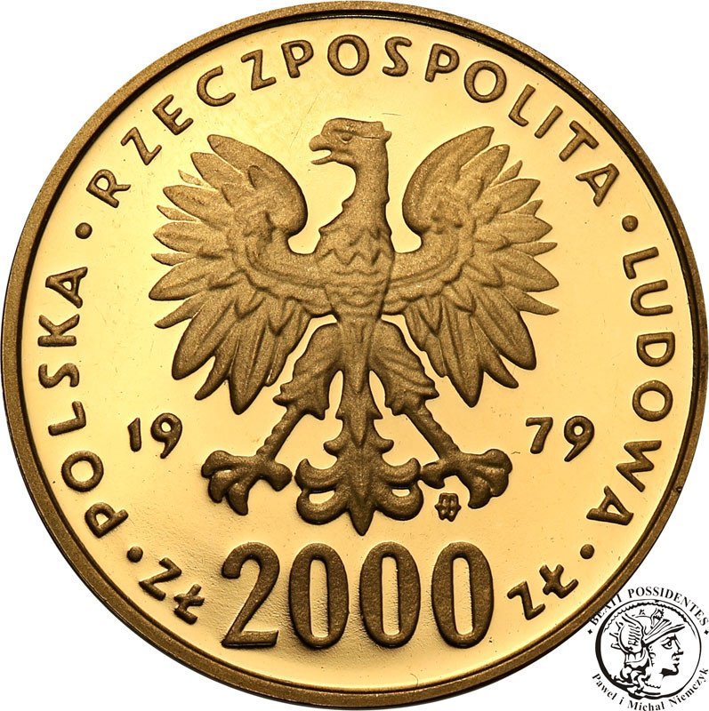 Polska PRL Mieszko I 2000 złotych 1979 st.L/L-