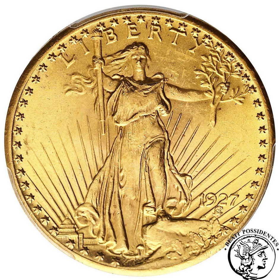 USA 20 dolarów 1927 Philadelphia PCGS MS65