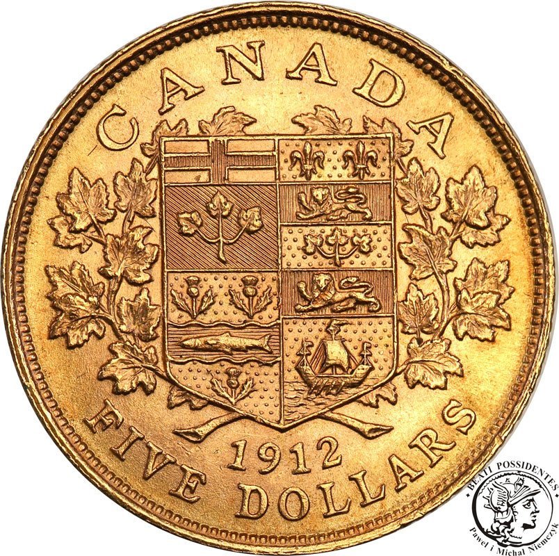 Kanada Jerzy V 5 dolarów 1912 st.1