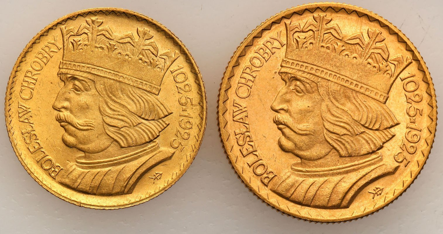 Polska II RP 10 + 20 złotych 1925 Chrobry (parka) zestaw 2 sztuk st.1/1-