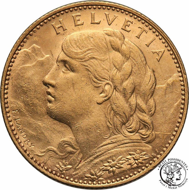 Szwajcaria 10 franków 1915 st.1