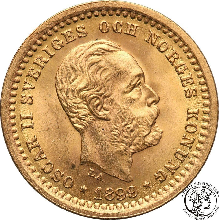 Szwecja 5 koron 1899 Oskar II st.1