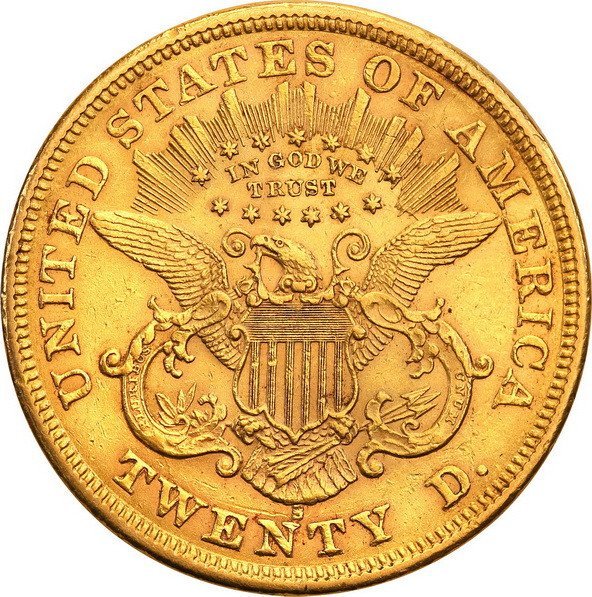 USA 20 dolarów 1875 S - San Francisco st.2