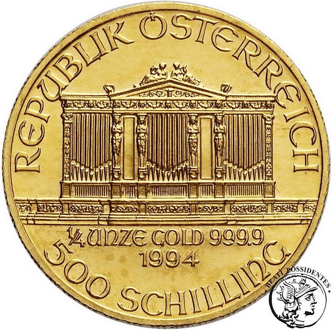 Austria 500 Schilling 1994 Filharmonia 1/4 Oz Au st. 1