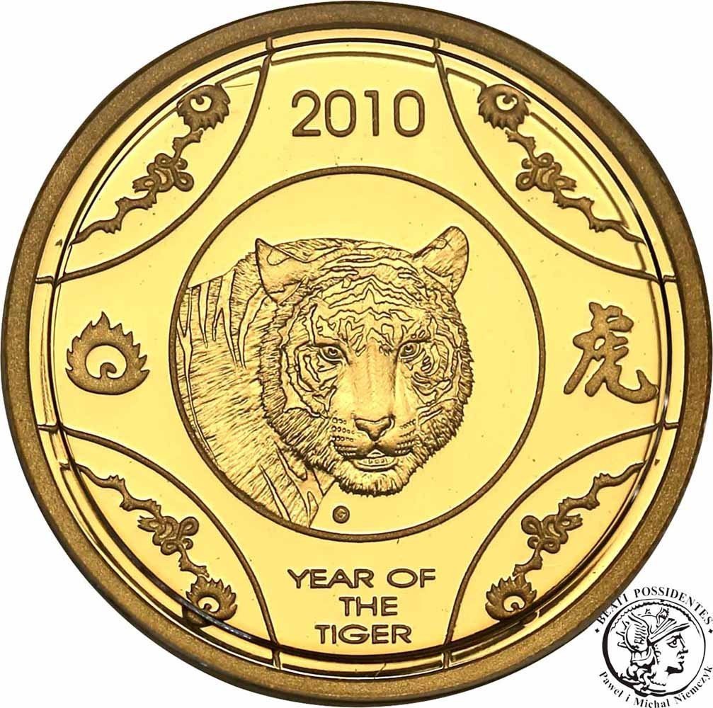 Australia 10 dolarów 2010 Rok Tygrysa 1/10 Oz Au st. L