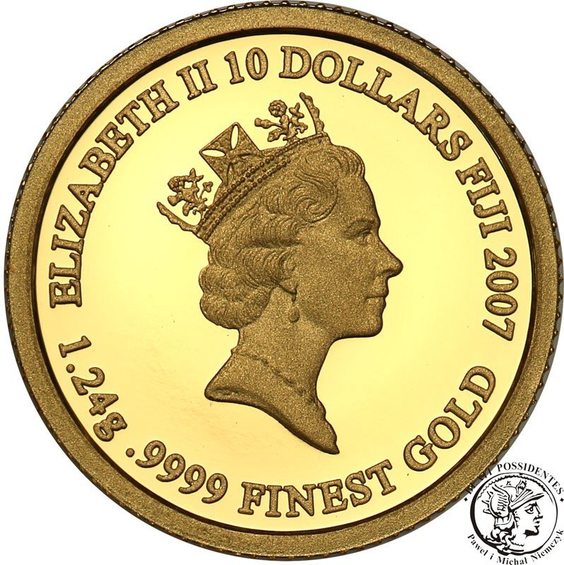 Nowa Zelandia 10 dolarów 2007 Papież Paweł VI st.L