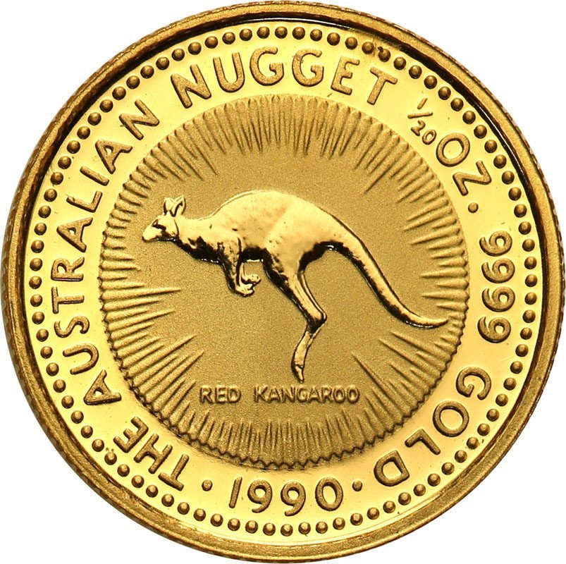 Australia 5 dolarów 1990 kangur st.L