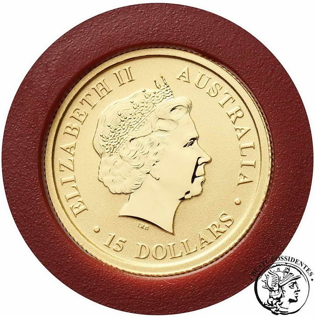 Australia Elżbieta II 15 dolarów 2011 Kangur  1/10  Oz st. L Stempel lustrzany 
