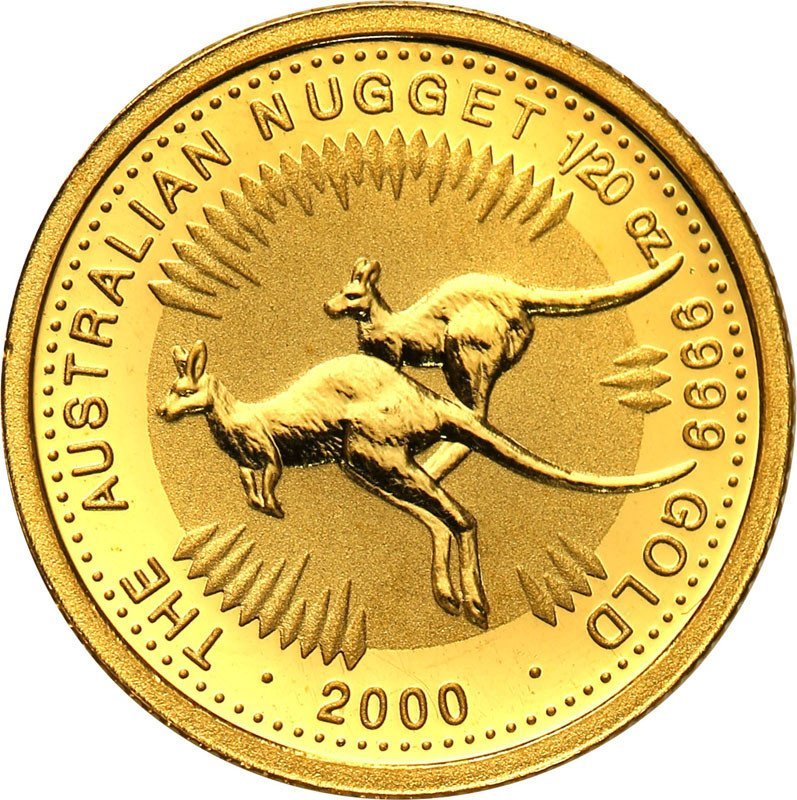 Australia 5 dolarów 2000 kangur st.L