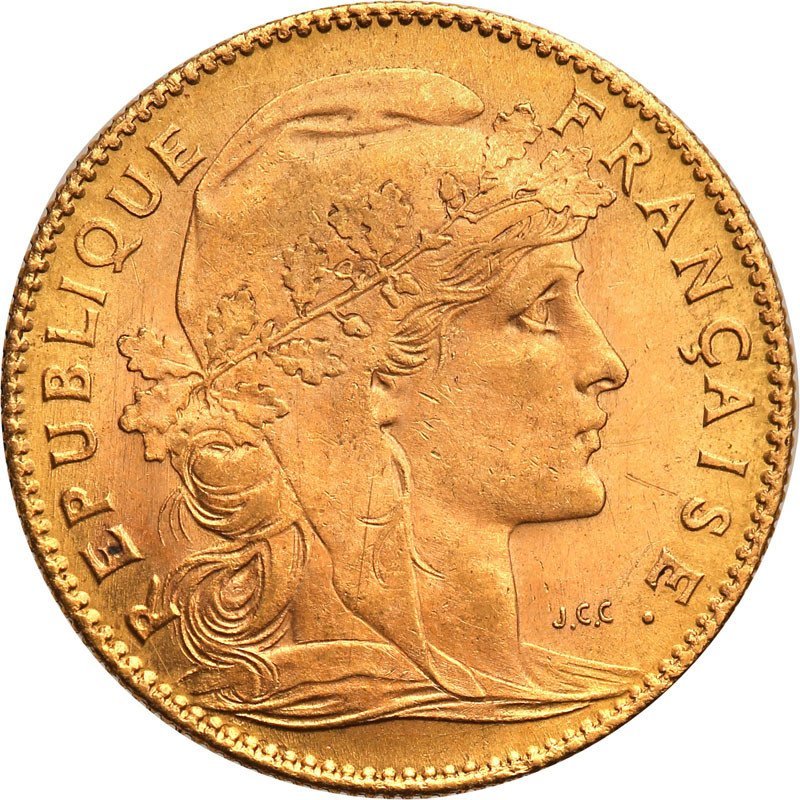 Francja 10 franków 1905 BB st.1-