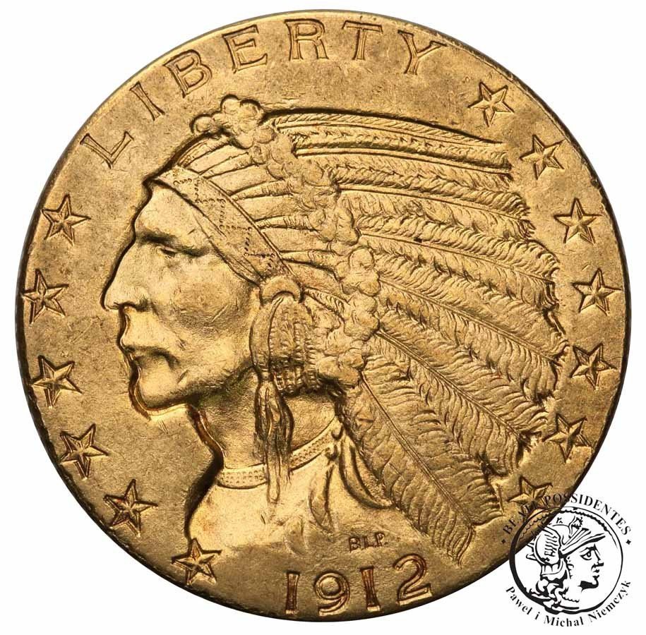 USA 5 dolarów 1912 Indianin st. 3+