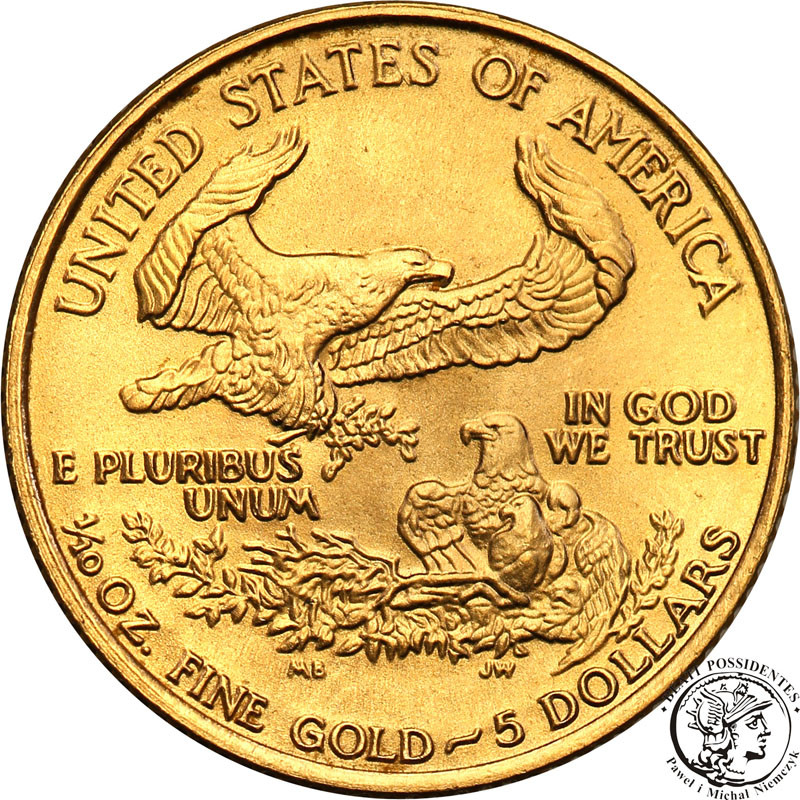 USA 5 dolarów 1987 (1/10 uncji złota) st.1