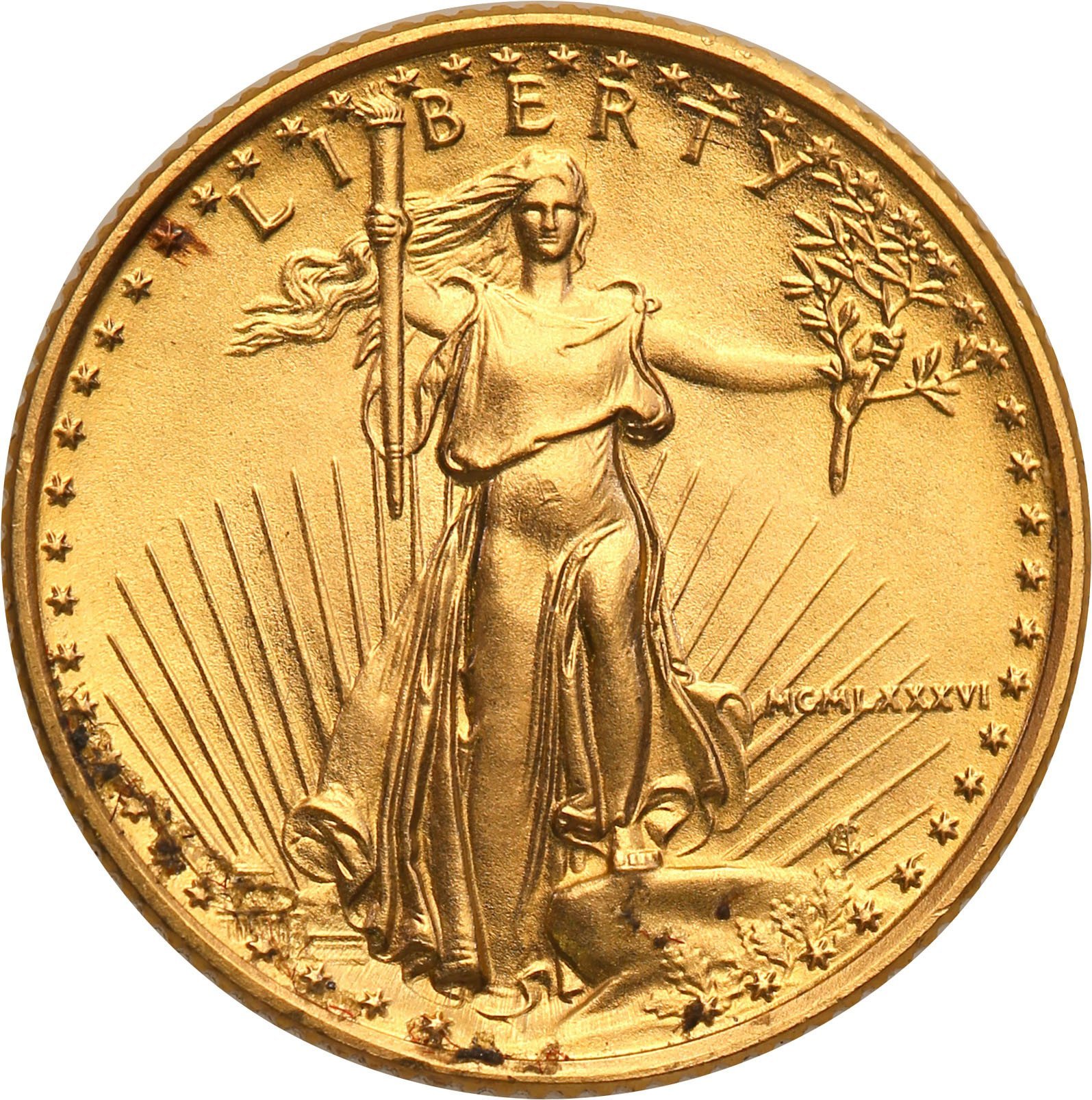 USA 5 dolarów 1986 (1/10 uncji złota) st.1