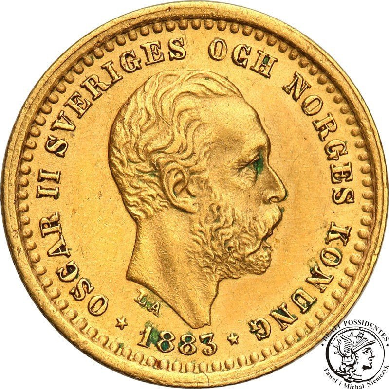 Szwecja 5 Koron 1883 Oscar II st.2-