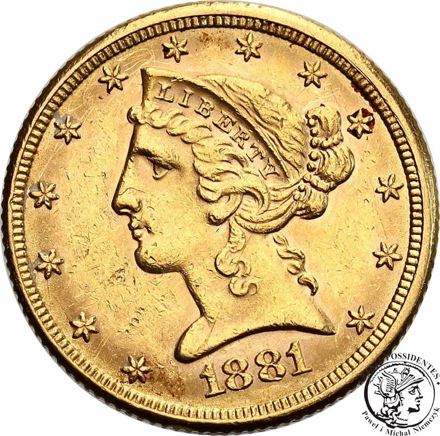 USA 5 dolarów 1881 Philadelphia st. 2