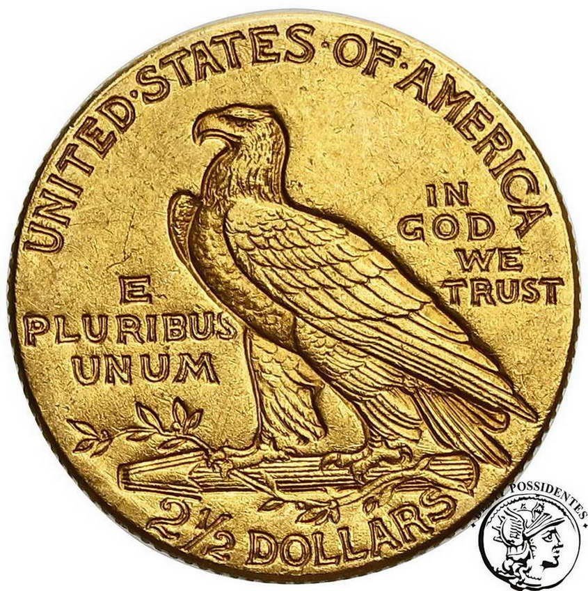 USA 2,5 dolara 1914 Filadelfia Indianin st.3+