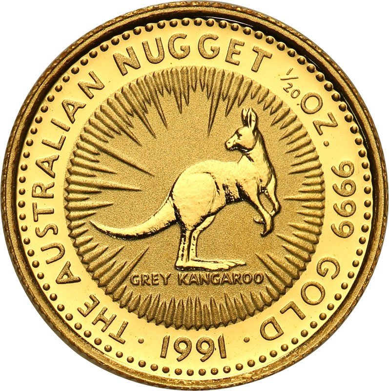 Australia 5 dolarów 1991 kangur st.L