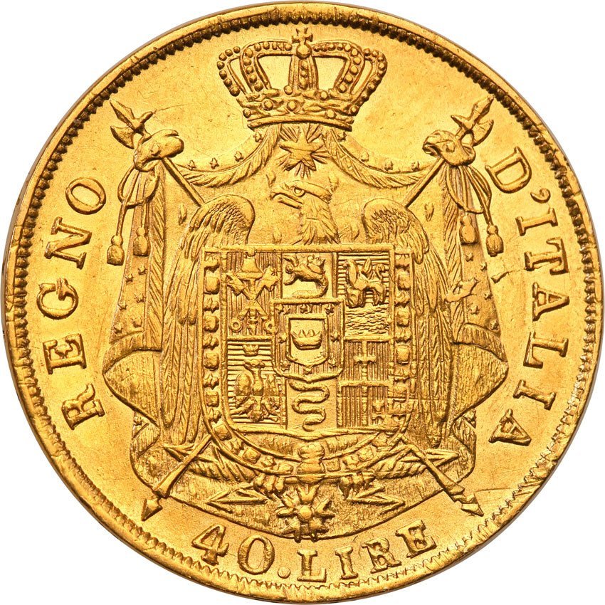 Włochy 40 lirów 1812 M Napoleon I st.1-