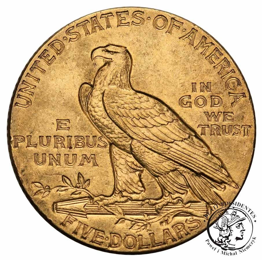 USA 5 dolarów 1912 Indianin st. 3+