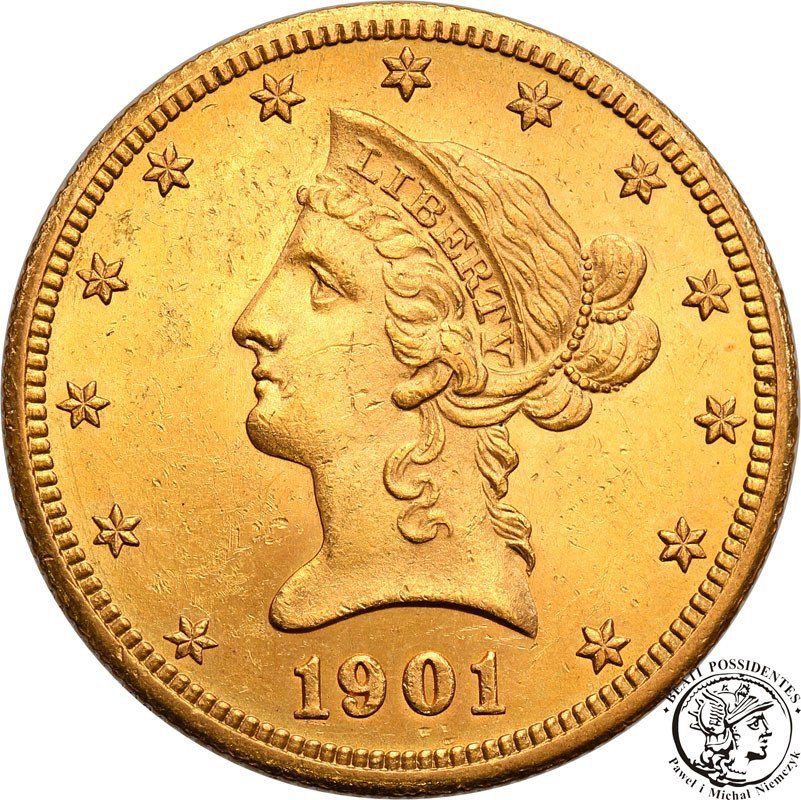 USA 10 dolarów 1901 S San Francisco st.1-
