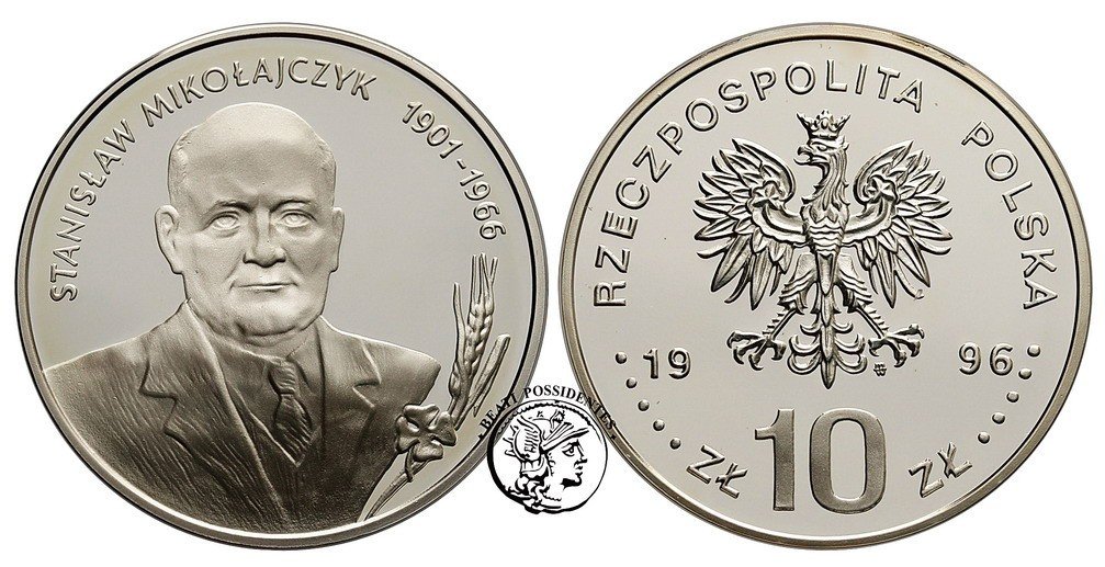 10 zł Stanisław Mikołajczyk 1996