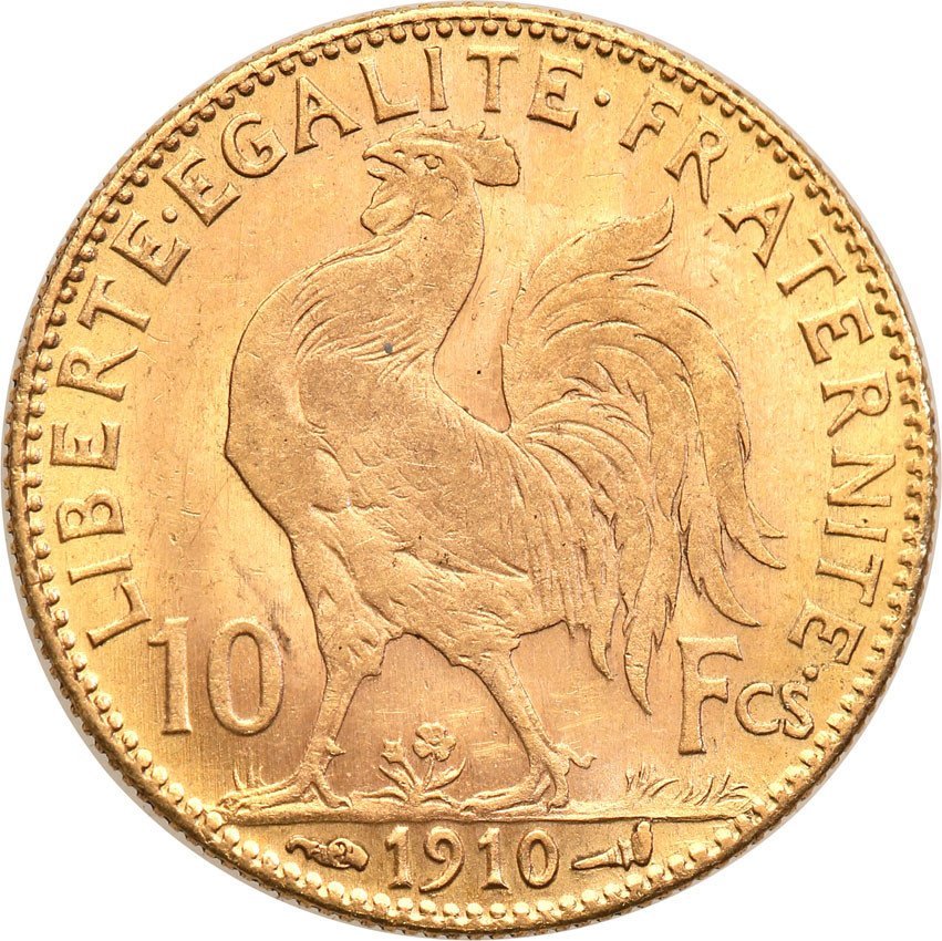 Francja 10 franków 1910 st.1-
