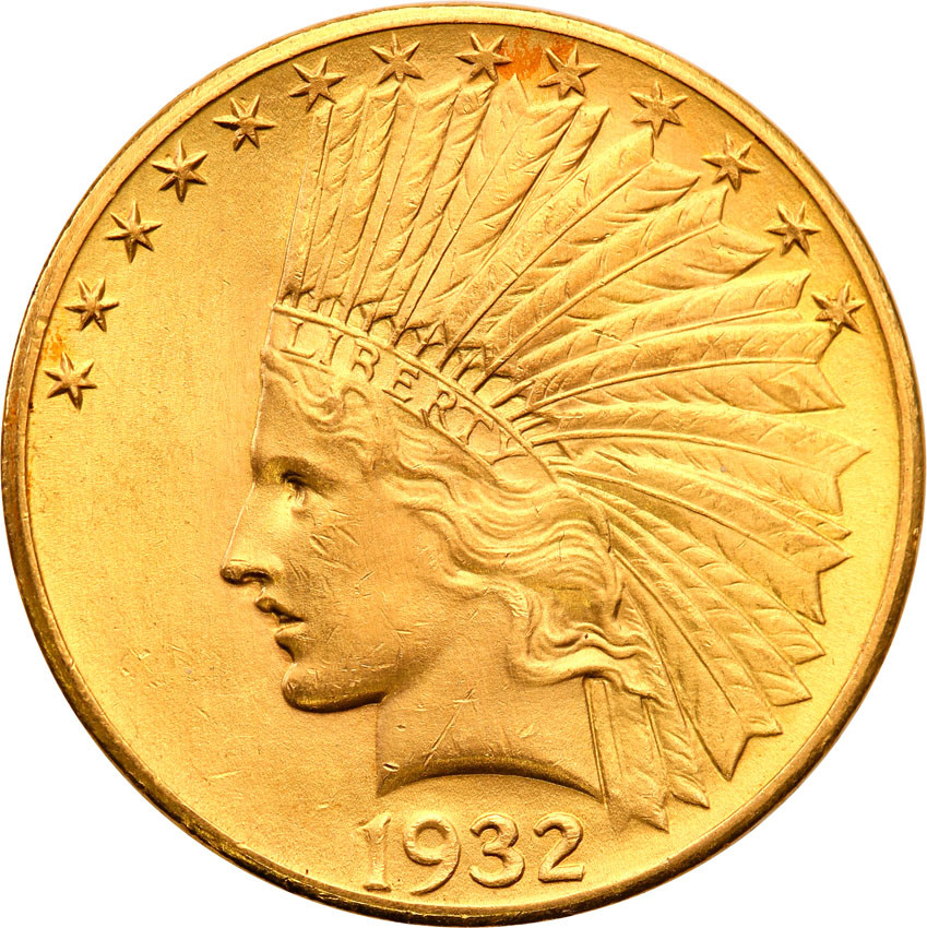 USA 10 dolarów 1932 Indianin Philadelphia st.1