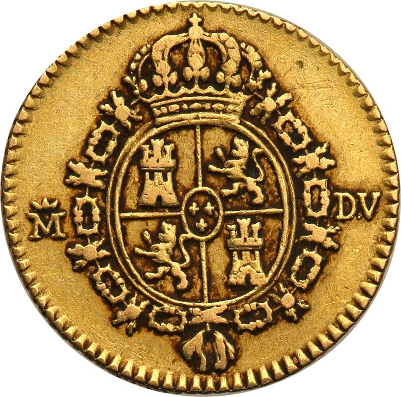 Hiszpania 1/2 escudo 1786 Madrid st.3