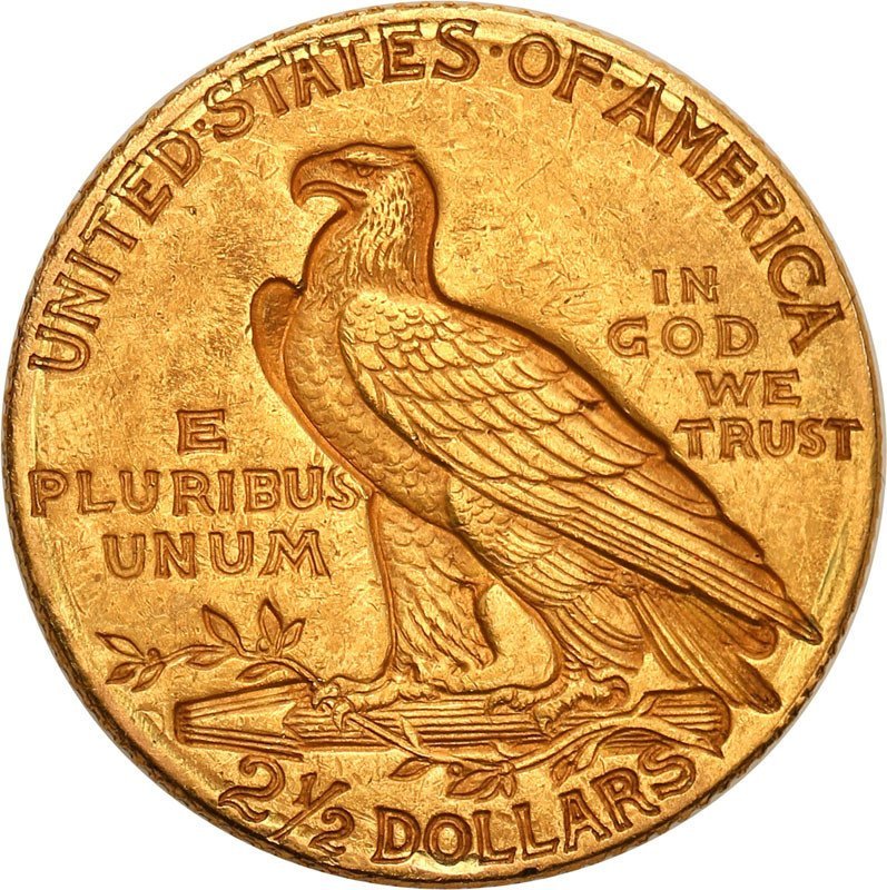 USA 2,5 dolara 1914 Indianin st.3+