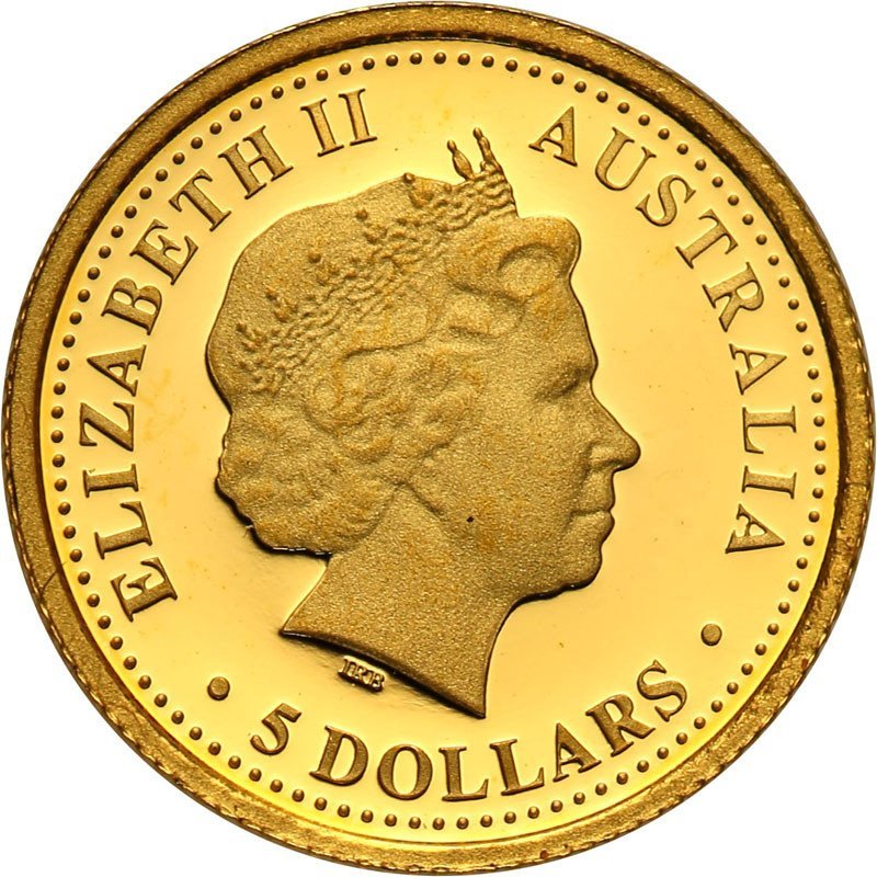 Australia 5 dolarów 2008 delfin st.L