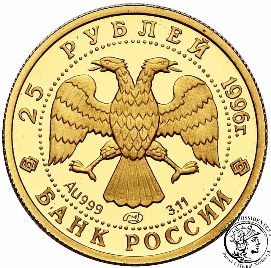 Rosja 25 Rubli 1996 (1/10 uncji złota) balet st.L
