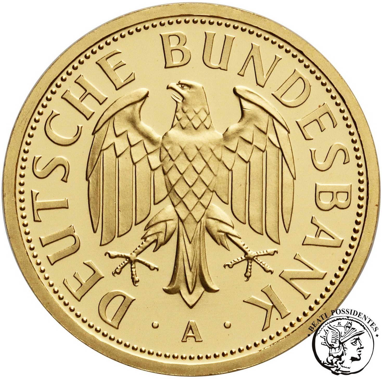 Niemcy 1 marka 2001 A Złoto st, L