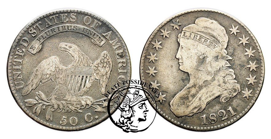 USA 1/2 dolara 1821 Philadelphia st. 3