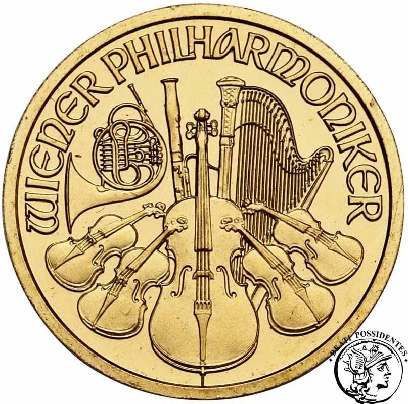 Austria 10 euro 2002 Filharmonia 1/10 Oz Au st. 1