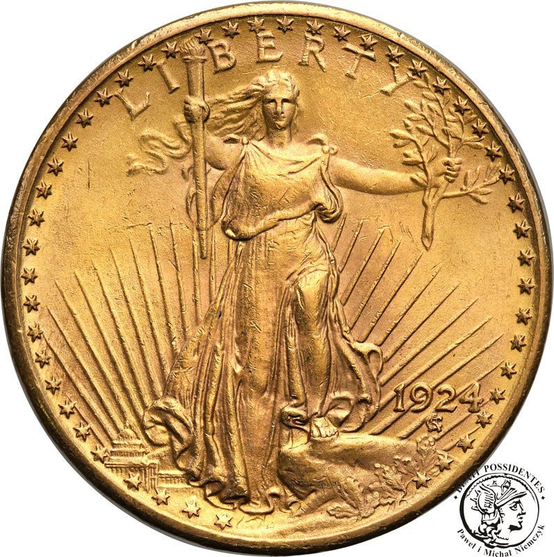 USA 20 dolarów 1924 Philadelphia st.1