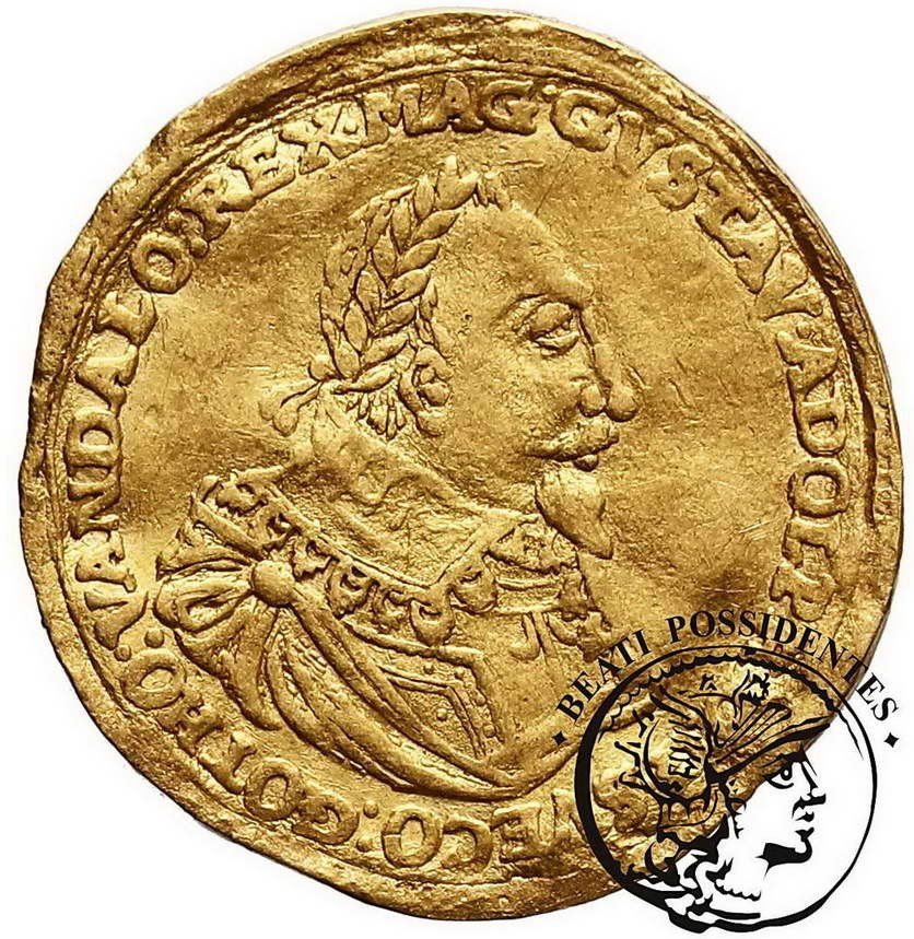 Niemcy Augsburg dukat 1634 Gustaw Adolf st. 3-