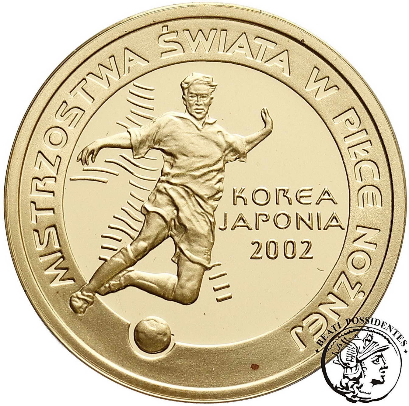 Polska 100 złotych 2002 Korea - Japonia st. L-/L stempel lustrzany