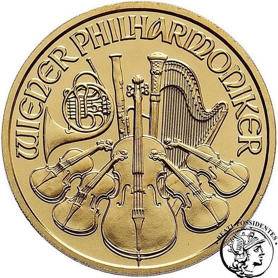 Austria 10 Euro 2011 Filharmonia 1/10 Oz Au st.L stempel lustrzany