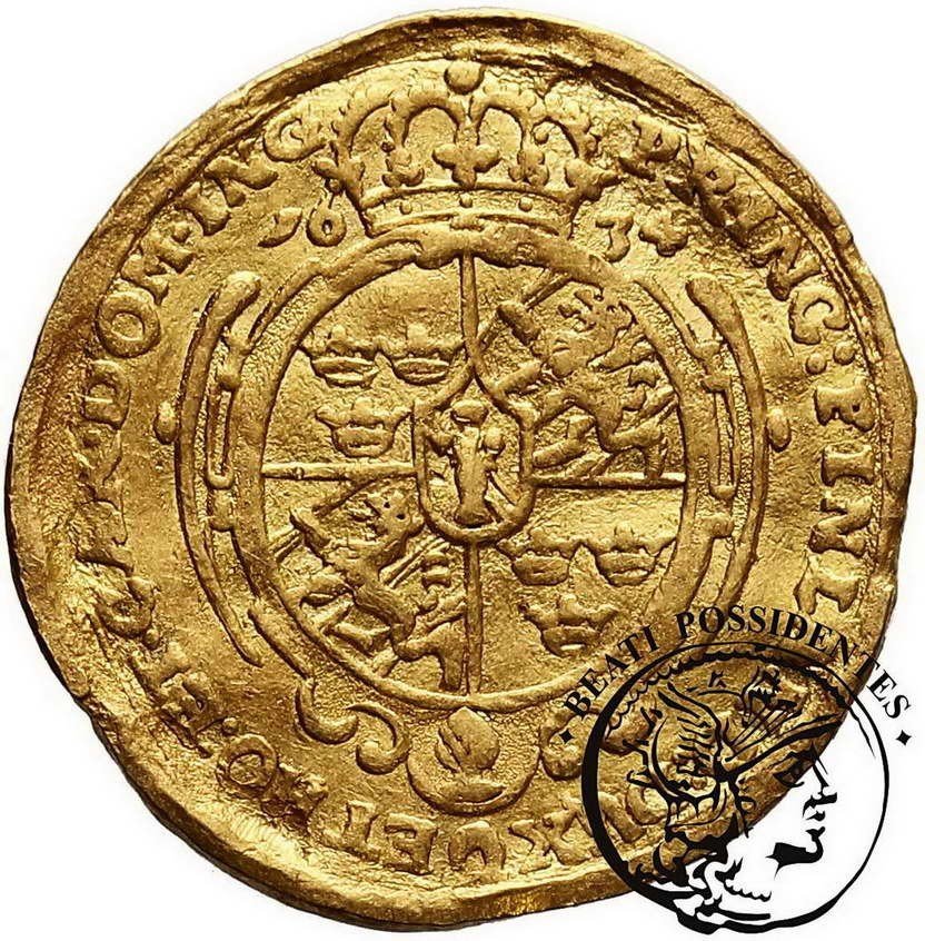Niemcy Augsburg dukat 1634 Gustaw Adolf st. 3-