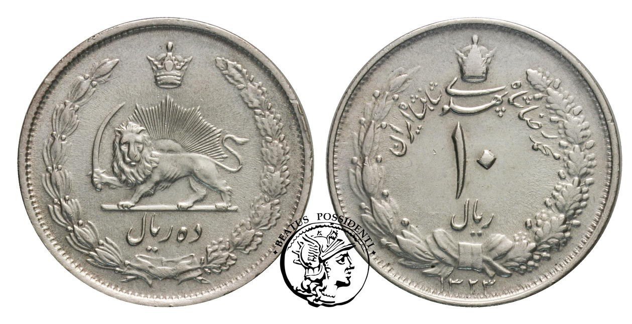 Iran 10 Rials 1323 (1905 AD).