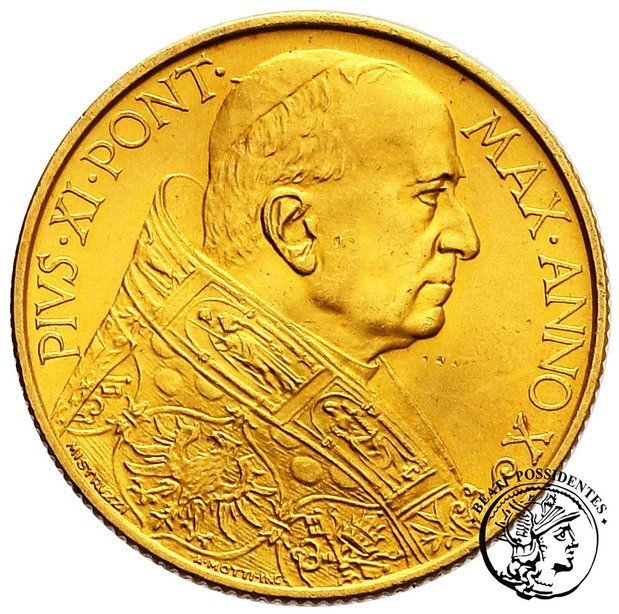 Watykan 100 Lirów 1931 Pius XI st. 1