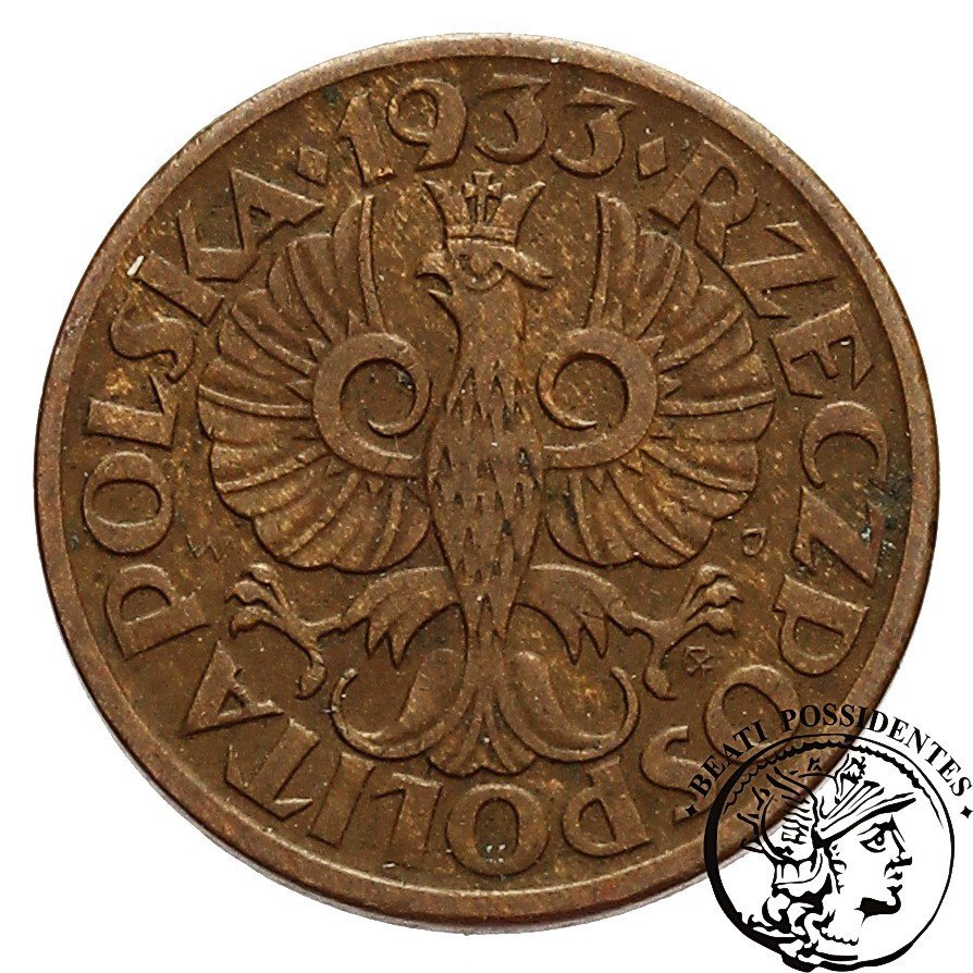 Polska II RP 1 grosz 1933 st. 3+