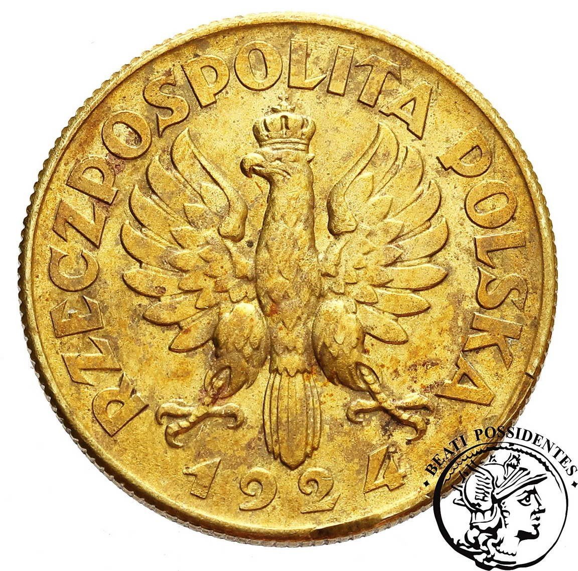 Polska II RP PRÓBA mosiądz 2 złote 1924 st. 2